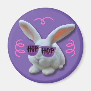 Farbenfrohe Hip Hop Bunny Magnet