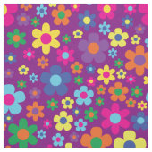 Farbenfrohe Hippie 70er Blume Stoff (Muster)
