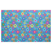 Farbenfrohe Hippie 70er Blume Stoff (Fat Quarter (45,7 x 55,9 cm))