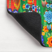 Farbenfrohe Hippie-Blume-Designs Mousepad (Ecke)