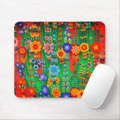 Farbenfrohe Hippie-Blume-Designs Mousepad (Mit Mouse)