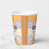 Farbenfrohe Hippie Blume Retro Groovy Sweet 16 Pappbecher (Rechts)
