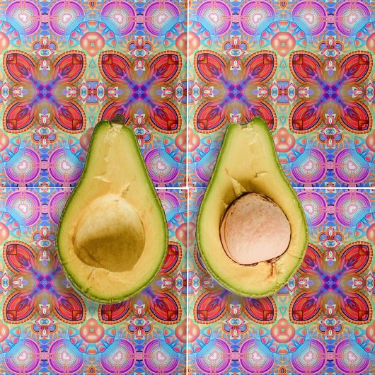 Farbenfrohe Hippie Boho Kaleidoskopie Fraktal Kuns Fliese