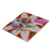 Farbenfrohe Hippie Chic Kosmische Keramik Tile Fliese (Seite)