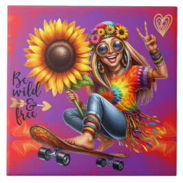 Farbenfrohe Hippie Chic Wilde Keramik Tile Fliese