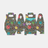 Farbenfrohe Hippie Peace und Liebe 60er Geschenkschachtel (Ungefaltet)