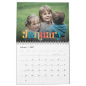 Farbenfrohe Hippie Retro 70er Family Foto Kalender (Jan 2027)