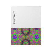 Farbenfrohe Hippie-Stil psychedelisch Notizblock (Rotiert)
