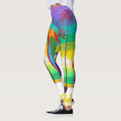 Farbenfrohe Hippie Surf-Leggings Leggings (Links)