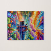 Farbenfrohe Hippo Puzzle (Horizontal)