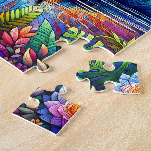 Farbenfrohe Hippo Puzzle (Seite)