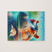 Farbenfrohe Hippo Puzzle (Horizontal)