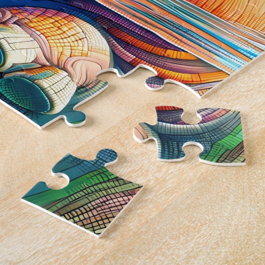 Farbenfrohe Hippo Puzzle (Seite)