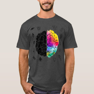 Farbenfrohe Hirnforschung und Kunst geben Recht un T-Shirt