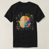 Farbenfrohe Hirnforschung und Kunst Neurowissensch T-Shirt (Design vorne)
