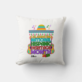 Farbenfrohe HISPANISCHE ERBE MONAT Kissen