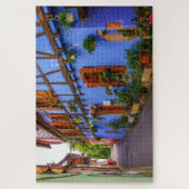 Farbenfrohe historische Häuser Village Frankreich  Puzzle (Vertikal)