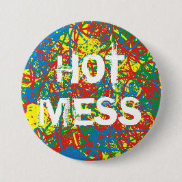 Farbenfrohe Hitzewallungen mehrfarbige Splash Rege Button