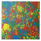 Farbenfrohe Hitzewallungen mehrfarbige Splash Rege Fliese (Vorderseite)