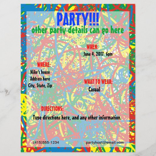 Farbenfrohe Hitzewallungen mehrfarbige Splash Rege Flyer (Vorne)