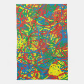 Farbenfrohe Hitzewallungen mehrfarbige Splash Rege Geschirrtuch (Vertikal)