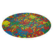 Farbenfrohe Hitzewallungen mehrfarbige Splash Rege Schneidebrett (Ecke)