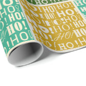 Farbenfrohe HO! HO! HO! Weihnachtspapier Geschenkpapier (Rolleneckpunkt)