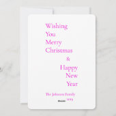 Farbenfrohe Ho Ho Weihnachten Grüße Foto-Karte (Rückseite)