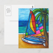 Farbenfrohe Hobby Postcard Postkarte (Vorne/Hinten)