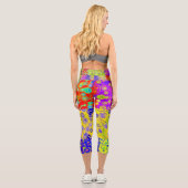 Farbenfrohe Hochwaisted Capris (Rückseite)