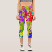 Farbenfrohe Hochwaisted Capris (Vorderseite)