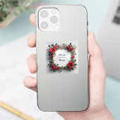 Farbenfrohe Hochzeit Blumenreath Aufkleber (Telefon)