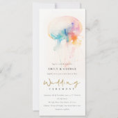 Farbenfrohe Hochzeit der Quallenvögel Einladung (Vorderseite)