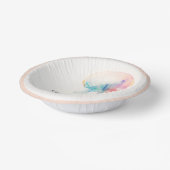 Farbenfrohe Hochzeit der Quallenvögel Pappteller (Gewinkelt)