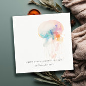 Farbenfrohe Hochzeit der Quallenvögel Serviette