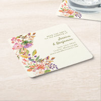 Farbenfrohe Hochzeit der Wasserfarbenflora Save th