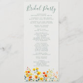 farbenfrohe Hochzeit mit floralem Wasser Programm (Rückseite)