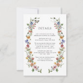 Farbenfrohe Hochzeit mit floralen Einflüssen Einladung (Rückseite)