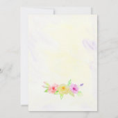 farbenfrohe Hochzeit mit floralen Wasserfarben Einladung (Rückseite)
