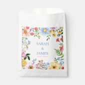 farbenfrohe Hochzeit mit floralen Wasserfarben Geschenktütchen (Vorderseite)