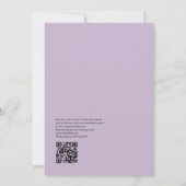 Farbenfrohe Hochzeit mit QR-Code Einladung (Rückseite)