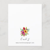 Farbenfrohe Hochzeit mit tropischen Pflanzen (Rückseite)