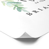 Farbenfrohe Hochzeit mit tropischen Pflanzen Begrü Poster (Ecke)