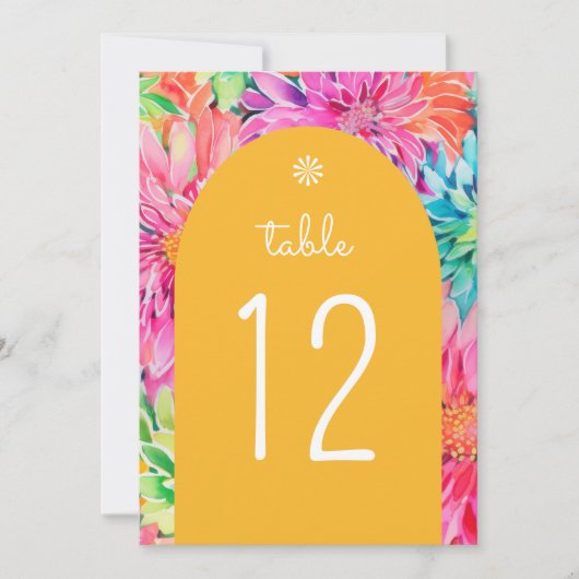 Farbenfrohe Hochzeit mit tropischer Wasserfarbe Einladung (Vorderseite)