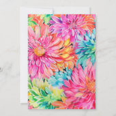 Farbenfrohe Hochzeit mit tropischer Wasserfarbe Save The Date (Rückseite)