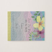 Farbenfrohe Hochzeit retten das Datum der Einladun Puzzle (Horizontal)