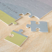 Farbenfrohe Hochzeit retten das Datum der Einladun Puzzle (Seite)