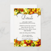 Farbenfrohe Hochzeitdetails Begleitkarte (Vorne/Hinten)