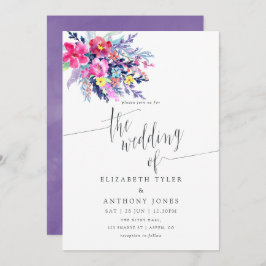 Farbenfrohe Hochzeitsfeier Einladung