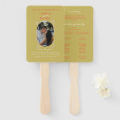 Farbenfrohe Hochzeitsfeier Handfan Fächer (Vorne und Hinten)